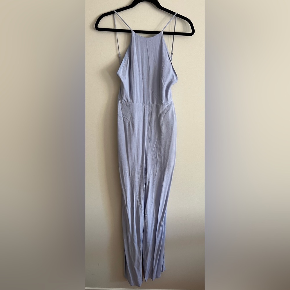 Wide-Leg Cutout Jumpsuit- Lilac color - Small